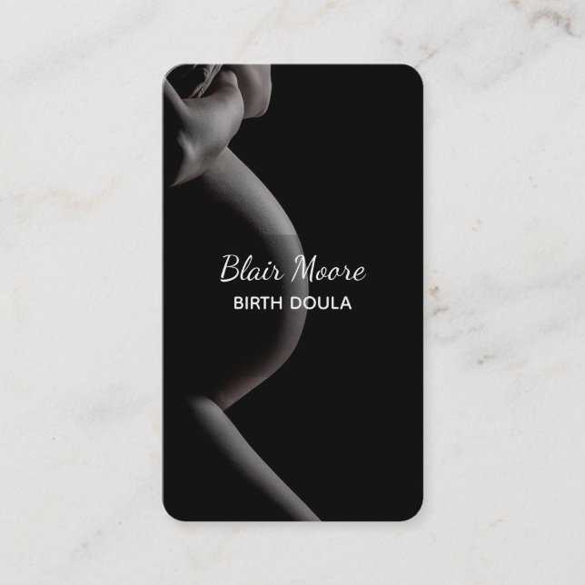 Carte de visite de la naissance de Doula Midwoman (Devant)