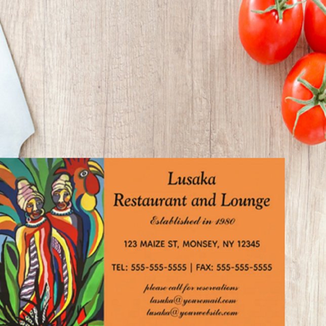 Carte de visite de la peinture africaine (Créateur téléchargé)