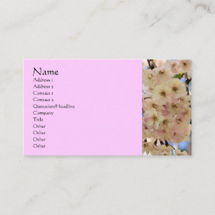 Carte de visite de la photographie à fleurs roses