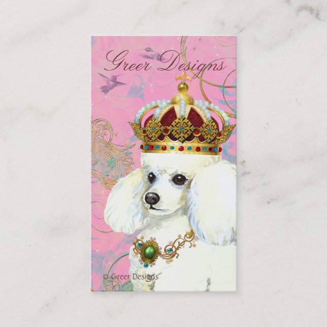 Carte de visite de la princesse White Poodle (Devant)