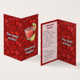 Carte de visite de la recette de fraise Daiquiri