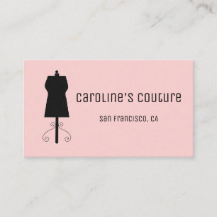 Carte de visite de la robe de couture