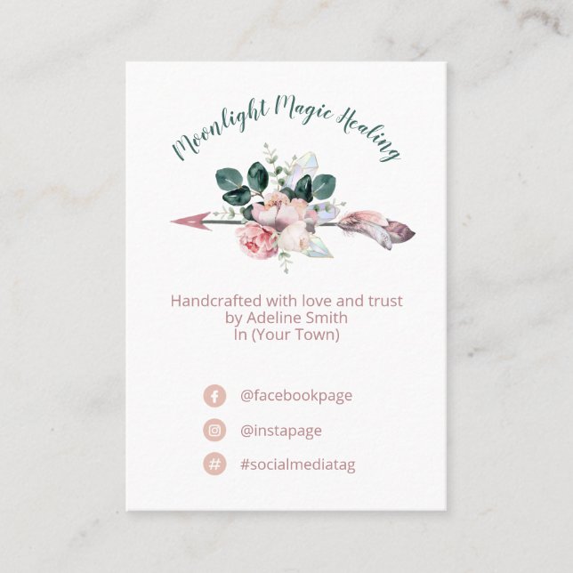 Carte de visite de la trousse de bougie de la boît (Devant)