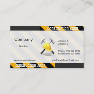 Carte de visite de la zone de construction