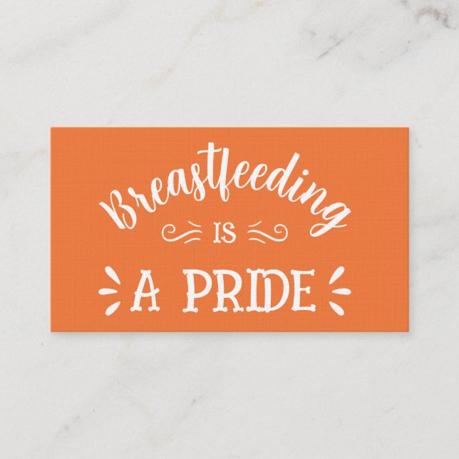 Carte de visite de lactation de l'allaitement (Devant)