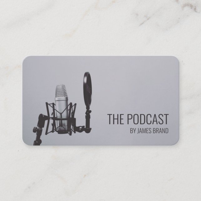 Carte de visite de l'acteur vocal Podcast moderne (Devant)