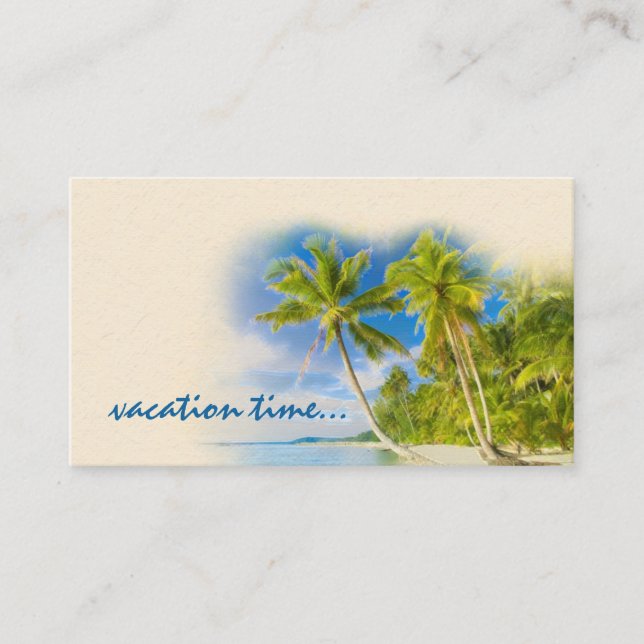 Carte de visite de l'Agence de Voyage Exotique (Devant)