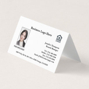 Carte de visite de l'agent de prêt