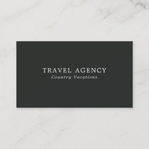 Carte de visite de l'agent de voyage simple et mod