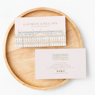 Carte de visite de l'agent immobilier élégant