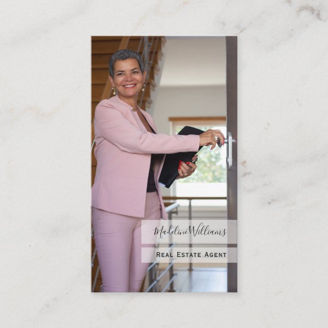 Carte de visite de l'agent immobilier photo (Devant)