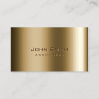 Carte de visite de l'annonce de bronze en métal co
