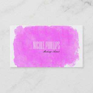 Carte de visite de l'artiste maquillage Tache rose