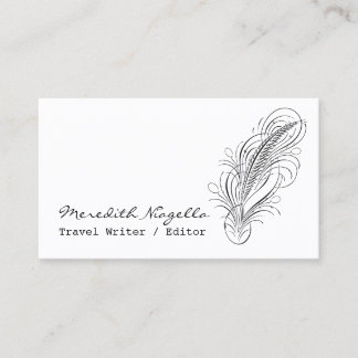 Carte de visite de l'auteur Quill de l'auteur