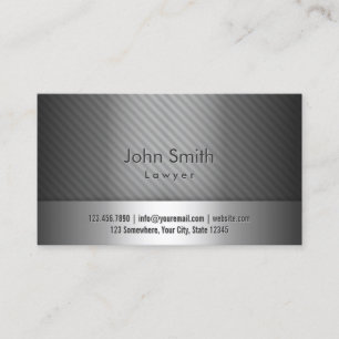 Carte de visite de l'avocat professionnel en métal
