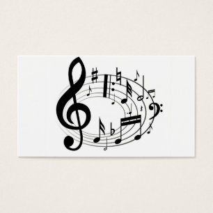 Carte de visite de l'échelle de musique du personn