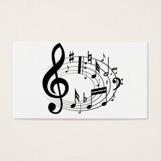 Carte de visite de l'échelle de musique du personn