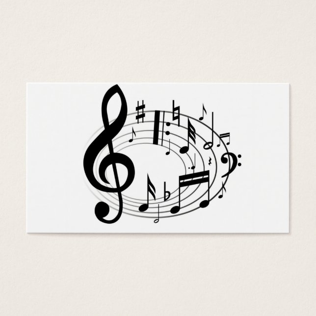 Carte de visite de l'échelle de musique du personn (Devant)