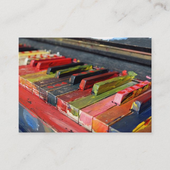 Carte de visite de leçon de piano ou de musique (Devant)