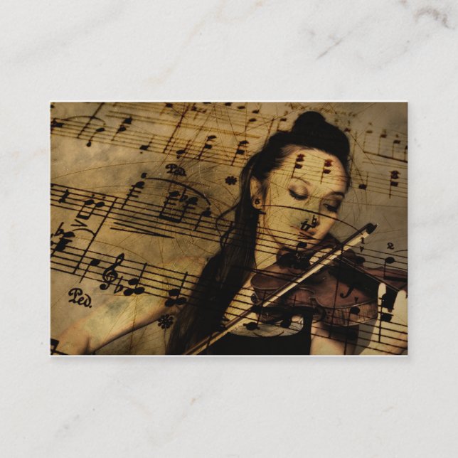 Carte de visite de leçon de violon (Devant)