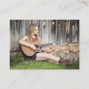 Carte de visite de leçons de guitare ou de musique