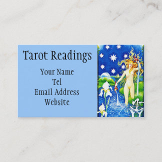 Carte de visite de lecture de tarot d'étoile
