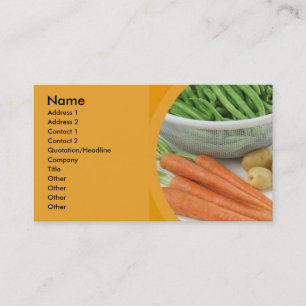Carte de visite de légumes