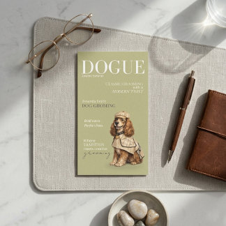 Carte de visite de l'élégant Cocker Spaniel Sage D