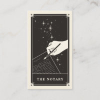 Carte de visite de l'enregistreur de Tarot Notaire