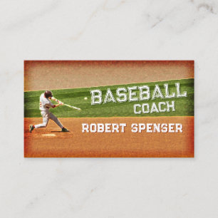 Carte de visite de l'entraîneur de baseball