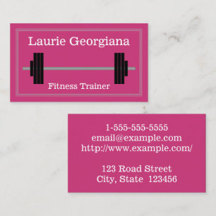 Carte de visite de l'entraîneur de fitness Barbell