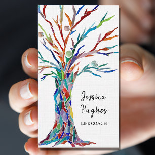 Carte de visite de l'entraîneur de vie d'arbre mo