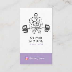 Carte de visite de l'entraîneur Fitness