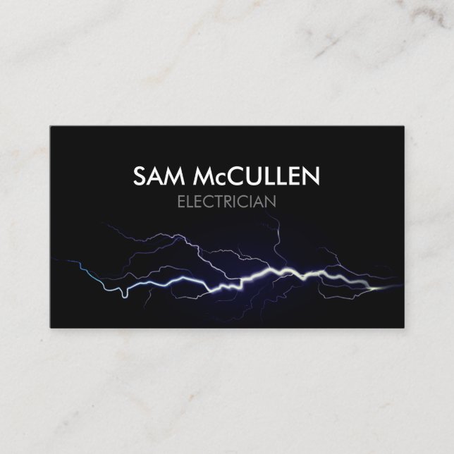 Carte de visite de l'entrepreneur en électricité (Devant)