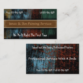 Carte de visite de l'entrepreneur en peinture prof