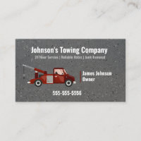 Carte de visite de l'entreprise de camion-remorque