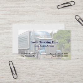Carte de visite de l'entreprise de camionnage de c