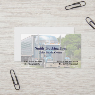 Carte de visite de l'entreprise de camionnage de c