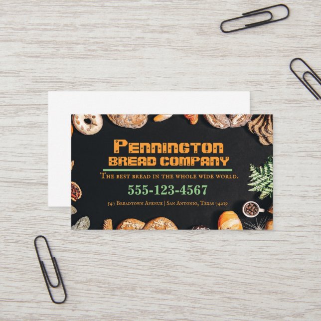 Carte de visite de l'entreprise de fabrication de  (Devant/Arrière en situation)