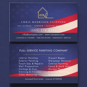 Carte de visite de l'entreprise de peinture Patrio