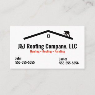 Carte de visite de l'entreprise de toiture