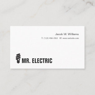 Carte de visite de l'entreprise d'électricien