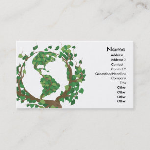 Carte de visite de l'environnement d'arbre du