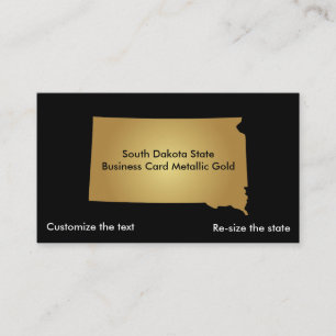 Carte de visite de l'État du Dakota du Sud Métallo