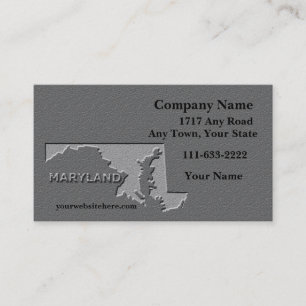 Carte de visite de l'État du Maryland look pierre 