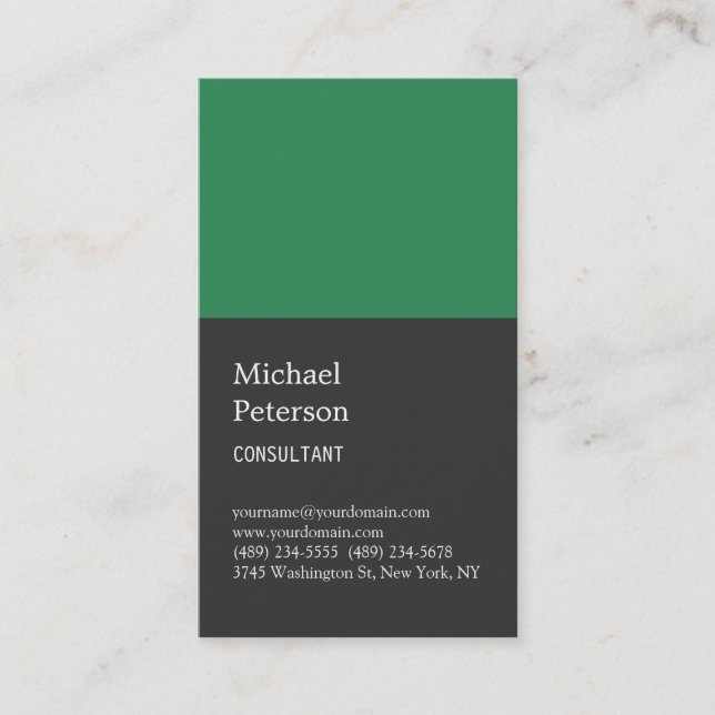 Carte de visite de l'expert-conseil en gris de la  (Devant)