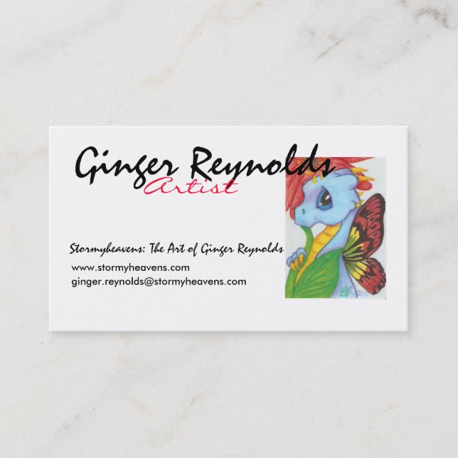 Carte de visite de libellule de bleus layette (Devant)