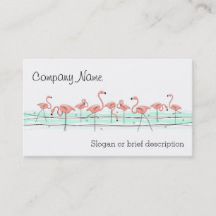 carte de visite de ligne Flamant rose