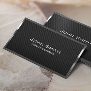 Carte de visite de l'ingénieur aérospatial en fibr