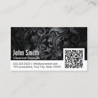 Carte de visite de l'ingénieur chimique du code QR